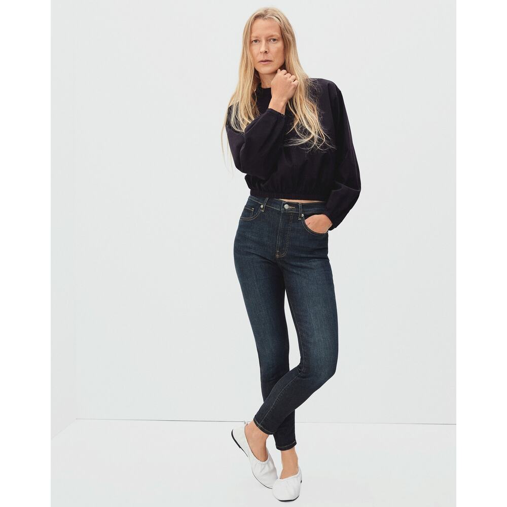 Everlane Authentic Stretch High-Rise Ankle Skinny Jeans Deep Indigo Womens 23